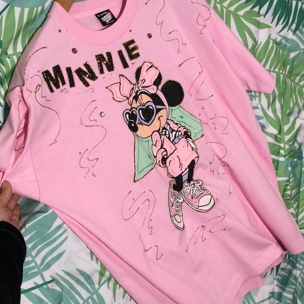 1OAK  Minnie Mouse retro style  pink T-shirt size XL